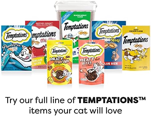TEMPTATIONS MIXUPS Crunchy and Soft Cat Treats Catnip Fever Flavor, 16 oz. Tub Pet Supplies - Image 8