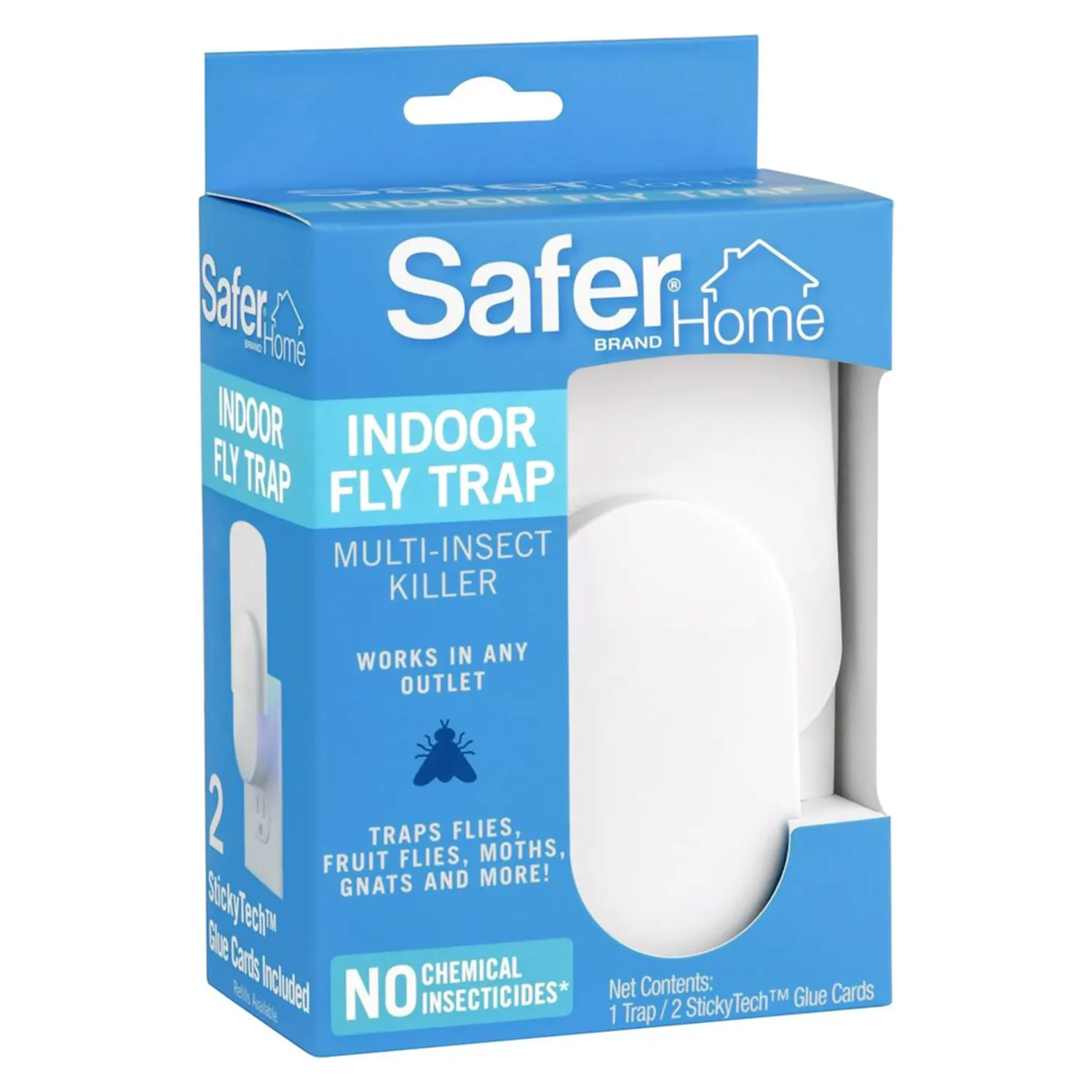Safer Home SH502 Indoor Plug-In Fly Trap for Flies, Fruit Flies, Moths, Gnats, and Other Flying Insects – 400 Sq Ft of Protection