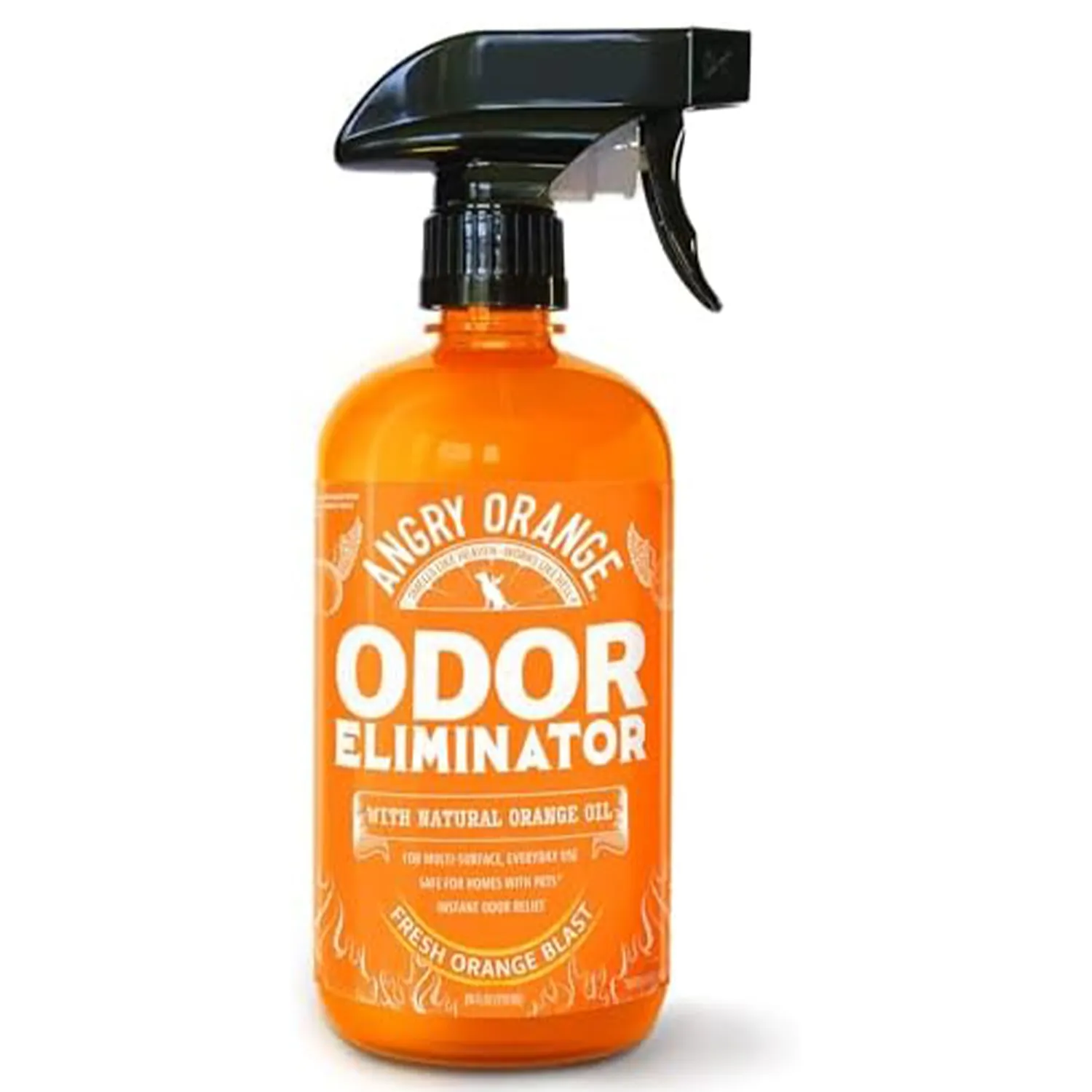 Angry Orange Pet Odor Eliminator for Strong Odor - Citrus Deodorizer for Strong Dog or Cat Pee Smells on Carpet, Furniture & Indoor Outdoor Floors - 24 Fluid Ounces - Puppy Supplies  Health & Household